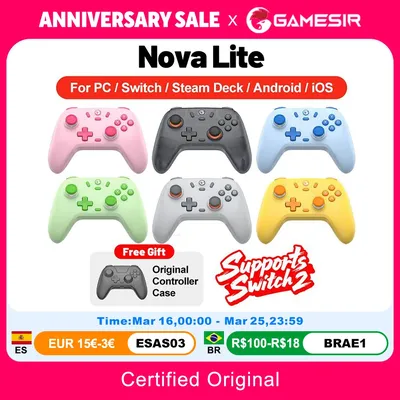Gamesir Nova Lite 게임 패드 Nintendo Switch 2 컨트롤러 스위치 용 PC Steam Android iOS iPhone Controle 홀 이펙트 조이스틱