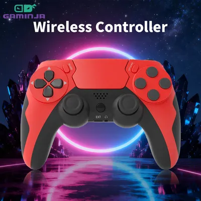 GAMINJA 새로운 무선 게임 패드 P48, 6축 자이로스코프 게임 컨트롤러, PS4 PS3 콘솔용 듀얼 진동 PC 조이스틱